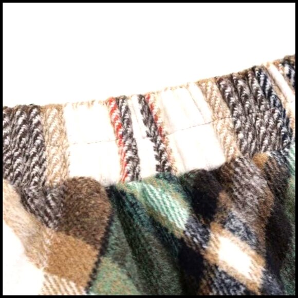 Wool Plaid Skirt High Waist A-Line Pleated Midi Casual Fall Winter - Picture 5 of 6